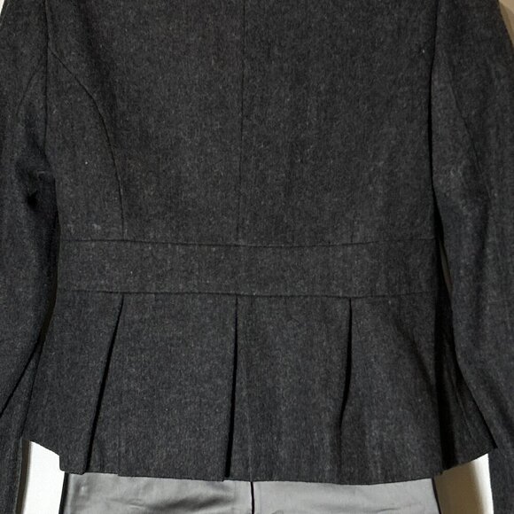 BKE SZ L Gray Wool Vintage Inspired Tuxedo Blazer Rock Star Party Chic Formal - Picture 7 of 12